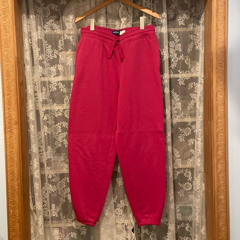 Hot pink sweat pants